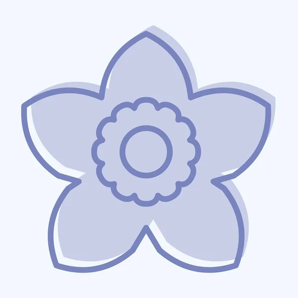 Icon Gardenia. related to Flowers symbol. two tone style. simple design editable. simple illustration