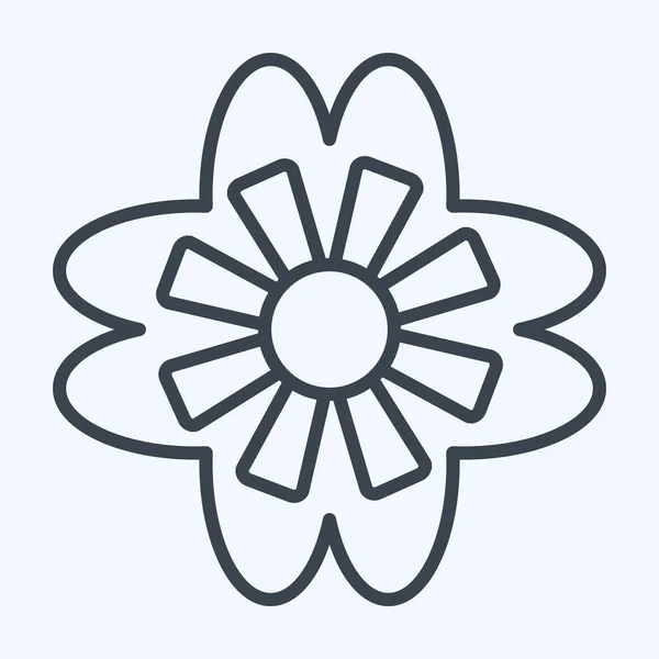 Икона Вайолет Относится Символу Flowers Стиль Линии Простой Дизайн Редактируемый — стоковый вектор