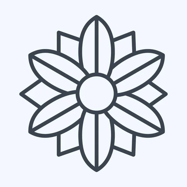 Icon Poinsettia Относится Символу Flowers Стиль Линии Простой Дизайн Редактируемый — стоковый вектор
