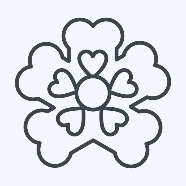 Икона Примроза Относится Символу Flowers Стиль Линии Простой Дизайн Редактируемый — стоковый вектор