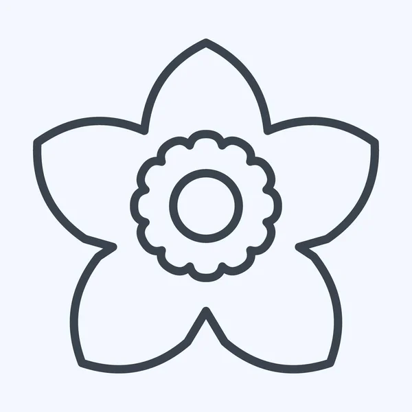 Icon Gardenia. related to Flowers symbol. line style. simple design editable. simple illustration