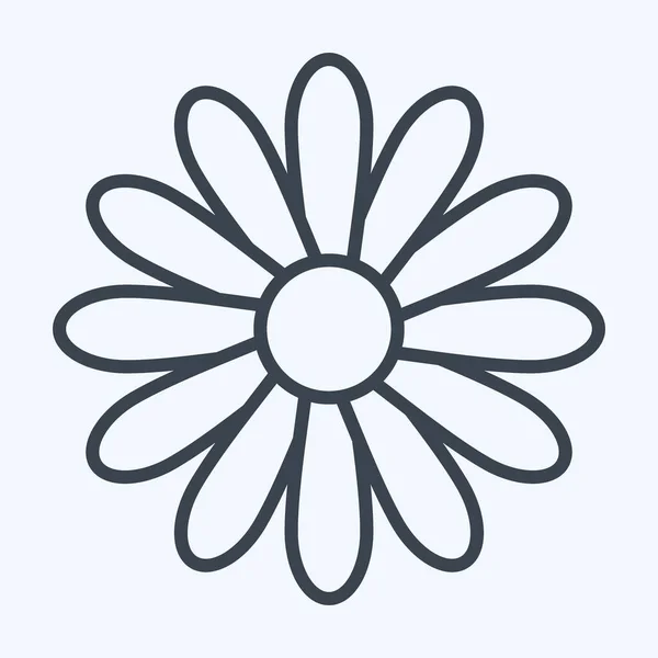Икона Далия Относится Символу Flowers Стиль Линии Простой Дизайн Редактируемый — стоковый вектор