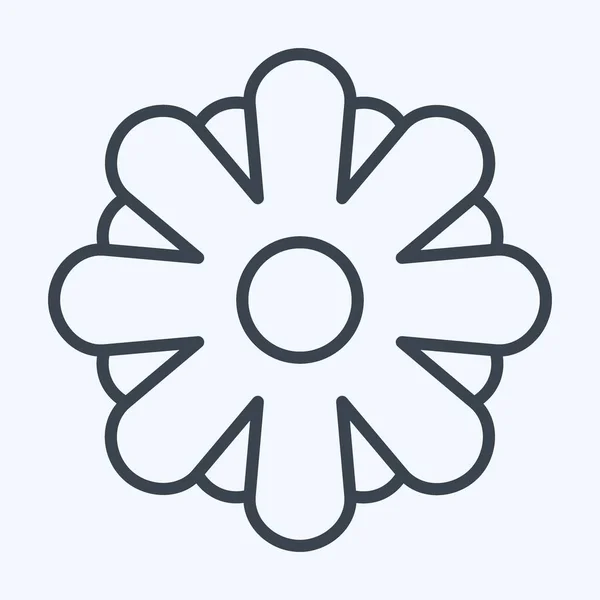 Icono Aster Relacionado Con Símbolo Flores Estilo Línea Diseño Simple — Vector de stock