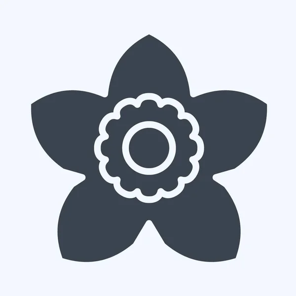Icon Gardenia. related to Flowers symbol. glyph style. simple design editable. simple illustration