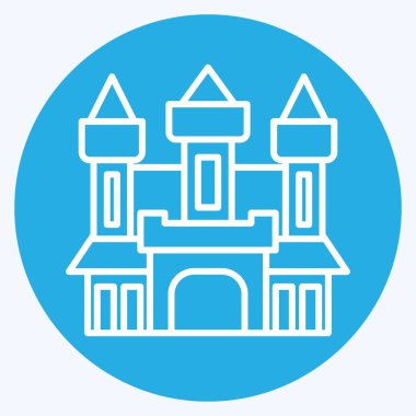 Simge Kalesi. Cadılar Bayramı sembolüyle ilgili. Mavi gözlü. Basit dizayn edilebilir. Basit resimleme