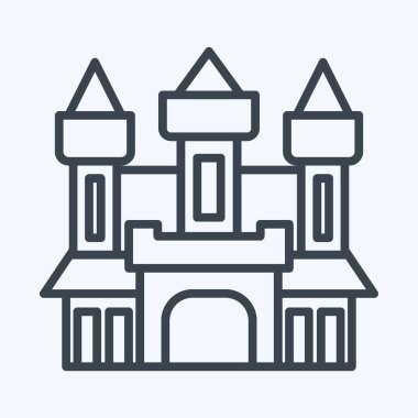 Simge Kalesi. Cadılar Bayramı sembolüyle ilgili. Sıra tarzı. Basit dizayn edilebilir. Basit resimleme