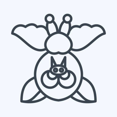 Simge Yarasa. Cadılar Bayramı sembolüyle ilgili. Sıra tarzı. Basit dizayn edilebilir. Basit resimleme