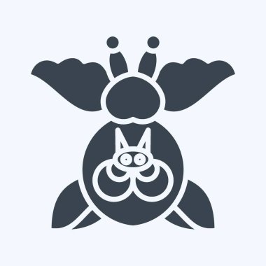 Simge Yarasa. Cadılar Bayramı sembolüyle ilgili. Kabartma tarzı. Basit dizayn edilebilir. Basit resimleme