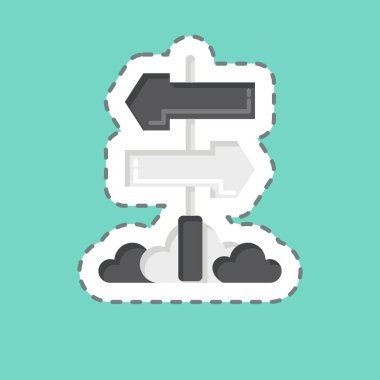 Çıkartma çizgisi yönünü kesmiş. Lunapark sembolüyle ilgili. Basit dizayn edilebilir. Basit resimleme