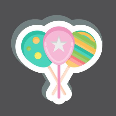 Etiket Balonu. Lunapark sembolüyle ilgili. Basit dizayn edilebilir. Basit resimleme