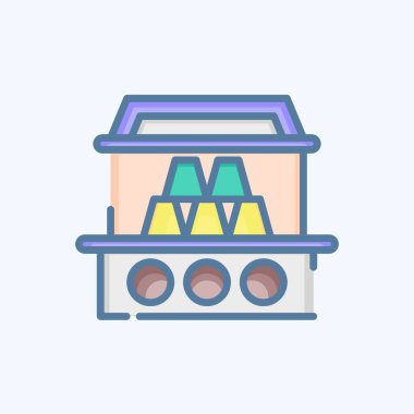 Simge Kutuları. Lunapark sembolüyle ilgili. Karalama stili. Basit dizayn edilebilir. Basit resimleme