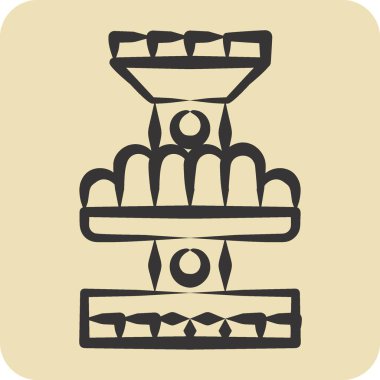 Simge Bırakma Kulesi. Lunapark sembolüyle ilgili. El çizimi tarzı. Basit dizayn edilebilir. Basit resimleme