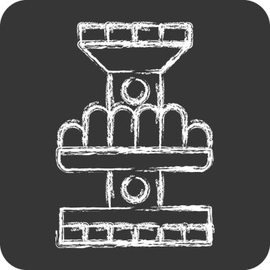 Simge Bırakma Kulesi. Lunapark sembolüyle ilgili. Tebeşir stili. Basit dizayn edilebilir. Basit resimleme