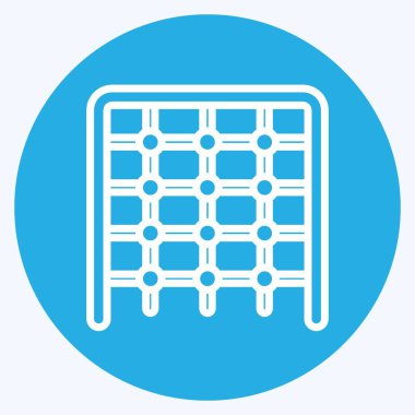 Simge tırmanışı. Lunapark sembolüyle ilgili. Mavi gözlü. Basit dizayn edilebilir. Basit resimleme