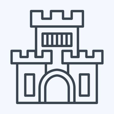 Simge Kalesi. Lunapark sembolüyle ilgili. Sıra tarzı. Basit dizayn edilebilir. Basit resimleme