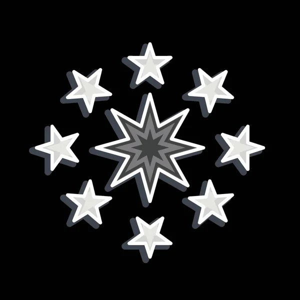 Икона Фейерверков Связано Символом Амурского Парка Глянцевый Стиль Простой Дизайн — стоковый вектор