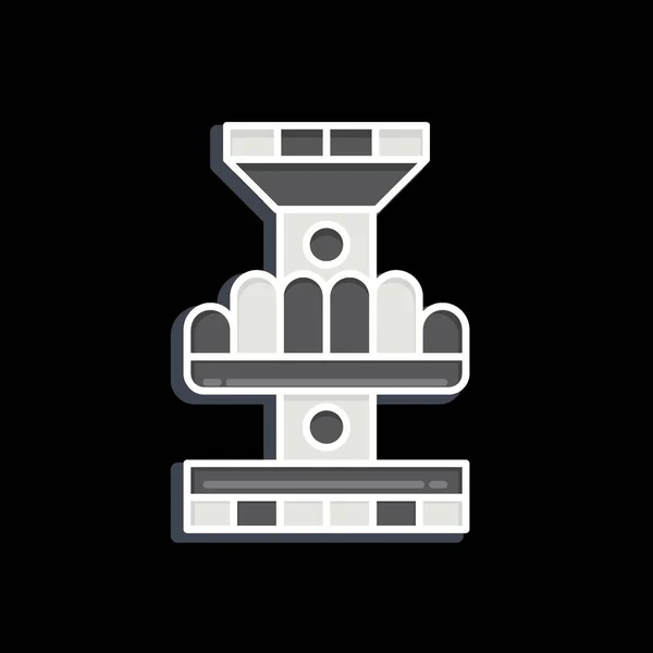 Icono Drop Tower Relacionado Con Símbolo Del Parque Atracciones Estilo — Archivo Imágenes Vectoriales