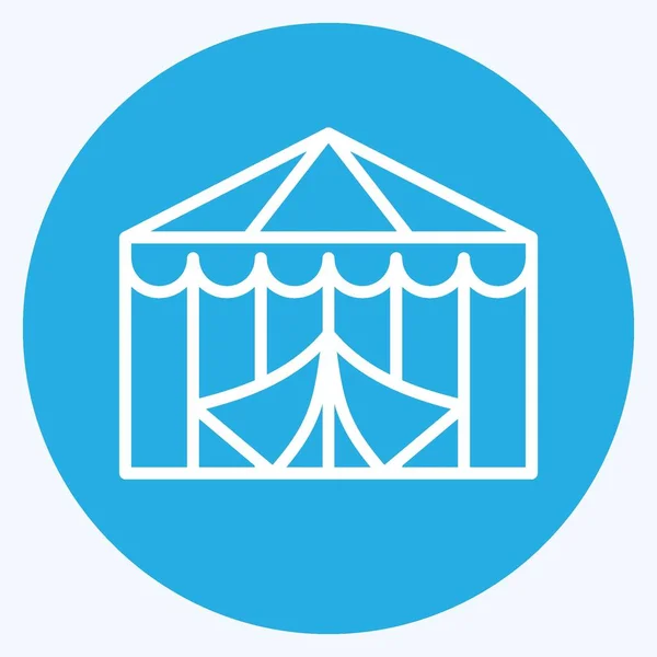 Icon Circus Relacionado Com Símbolo Parque Diversões Estilo Olhos Azuis — Vetor de Stock