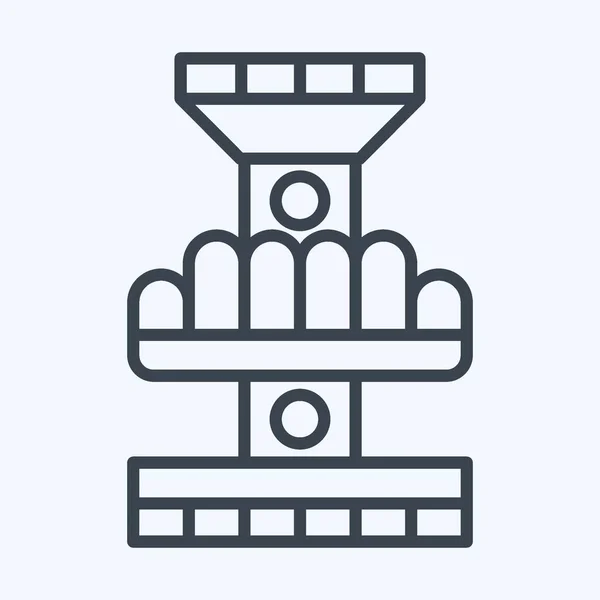 Icono Drop Tower Relacionado Con Símbolo Del Parque Atracciones Estilo — Vector de stock