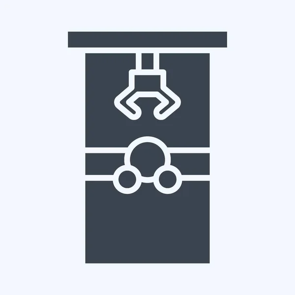 Icon Claw Machine Связано Символом Амурского Парка Стиле Глифа Простой — стоковый вектор