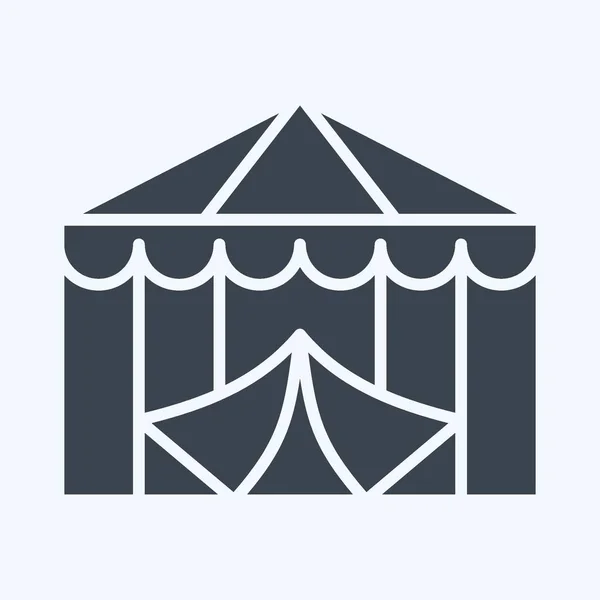 Icon Circus Relacionado Com Símbolo Parque Diversões Estilo Glifo Design —  Vetores de Stock