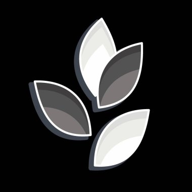 Simge Çay Yaprakları. Tea sembolüyle ilgili. Parlak bir stil. Basit dizayn edilebilir. Basit bir çizim. yeşil çay