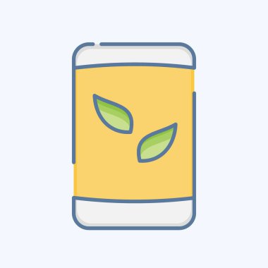 Icon Tea Bag. Tea sembolüyle ilgili. Karalama stili. Basit dizayn edilebilir. Basit bir çizim. yeşil çay
