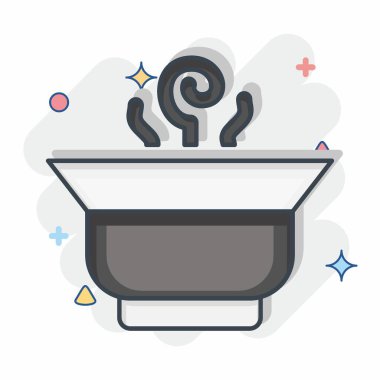 Icon Çin Çayı. Tea sembolüyle ilgili. Çizgi roman. Basit dizayn edilebilir. Basit bir çizim. yeşil çay