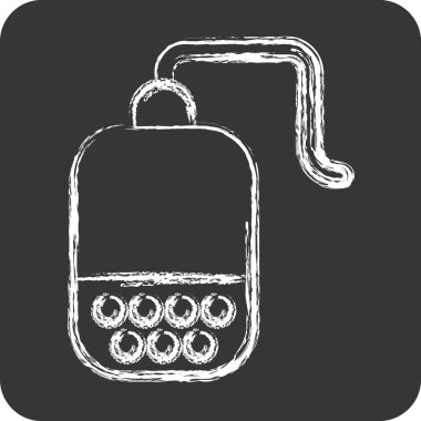 Simge Çay Bilgileri. Tea sembolüyle ilgili. Tebeşir stili. Basit dizayn edilebilir. Basit bir çizim. yeşil çay