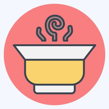 Icon Çin Çayı. Tea sembolüyle ilgili. renk arkadaşı stili. Basit dizayn edilebilir. Basit bir çizim. yeşil çay