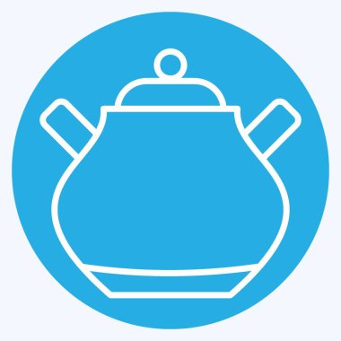 Simge Şekeri. Tea sembolüyle ilgili. Mavi gözlü. Basit dizayn edilebilir. Basit bir çizim. yeşil çay