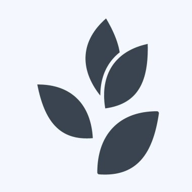 Simge Çay Yaprakları. Tea sembolüyle ilgili. Kabartma tarzı. Basit dizayn edilebilir. Basit bir çizim. yeşil çay