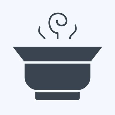 Icon Çin Çayı. Tea sembolüyle ilgili. Kabartma tarzı. Basit dizayn edilebilir. Basit bir çizim. yeşil çay