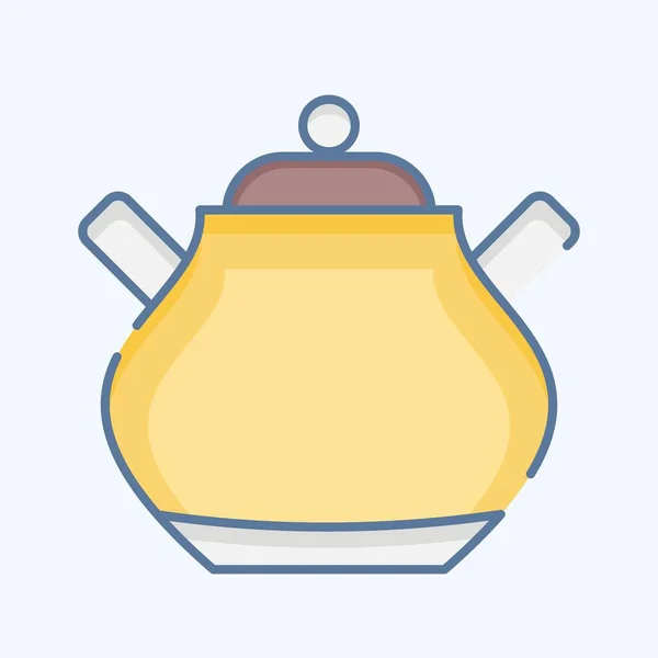 Icoonsuiker Gerelateerd Aan Tea Symbool Doodle Stijl Eenvoudig Ontwerp Bewerkbaar — Stockvector