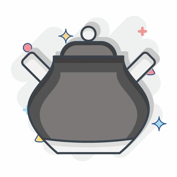 Icon Sugar Relacionado Com Símbolo Chá Estilo Cómico Design Simples — Vetor de Stock