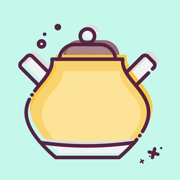 Symbolzucker Zusammenhang Mit Tee Symbol Mbe Stil Einfaches Design Editierbar — Stockvektor