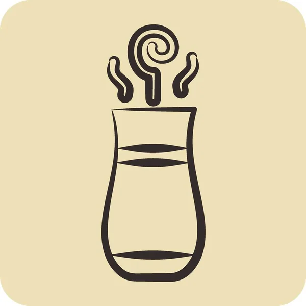 Icon Turkish Tea Related Tea Symbol Hand Drawn Style Simple — Stock Vector