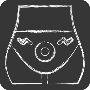 Icon Hemoroidleri. Vücut Ache sembolüyle ilgili. Tebeşir stili. Basit dizayn edilebilir. Basit resimleme