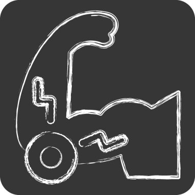 İkon Dirsek. Vücut Ache sembolüyle ilgili. Tebeşir stili. Basit dizayn edilebilir. Basit resimleme