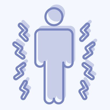 Simge Kırıcı. Vücut Ache sembolüyle ilgili. İki ton stili. Basit dizayn edilebilir. Basit resimleme