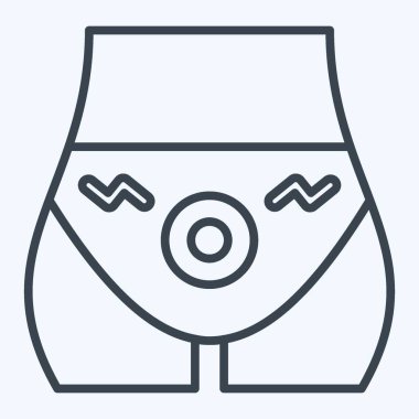 Icon Hemoroidleri. Vücut Ache sembolüyle ilgili. Sıra tarzı. Basit dizayn edilebilir. Basit resimleme