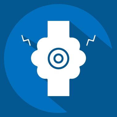 Simge birleşimi. Vücut Ache sembolüyle ilgili. Uzun gölge tarzı. Basit dizayn edilebilir. Basit resimleme