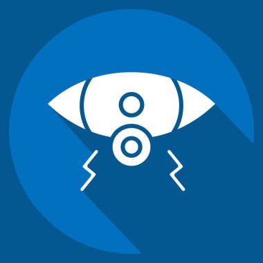 Simge Göz. Vücut Ache sembolüyle ilgili. Uzun gölge tarzı. Basit dizayn edilebilir. Basit resimleme