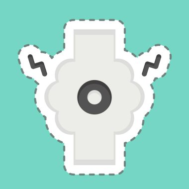 Çıkartma çizgisi Joint 'i kesti. Vücut Ache sembolüyle ilgili. Basit dizayn edilebilir. Basit resimleme