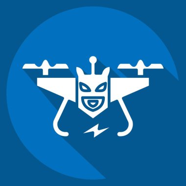 Simge Oyuncak Drone. Drone sembolüyle ilgili. Uzun gölge tarzı. Basit dizayn edilebilir. Basit resimleme