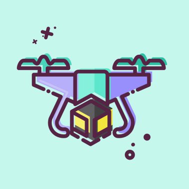 Simge Taşıma Dronu. Drone sembolüyle ilgili. MBE tarzı. Basit dizayn edilebilir. Basit resimleme