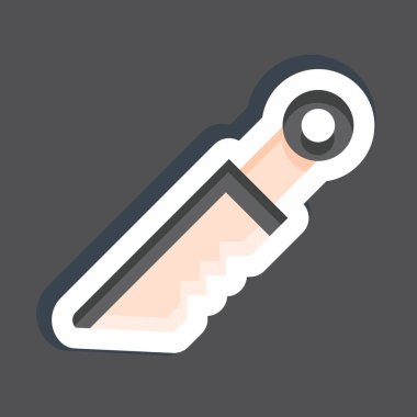 Etiket Hançeri. Askeri sembolle ilgili. Basit dizayn edilebilir. Basit resimleme