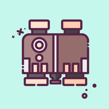 Simge dürbünü. Askeri sembolle ilgili. MBE tarzı. Basit dizayn edilebilir. Basit resimleme