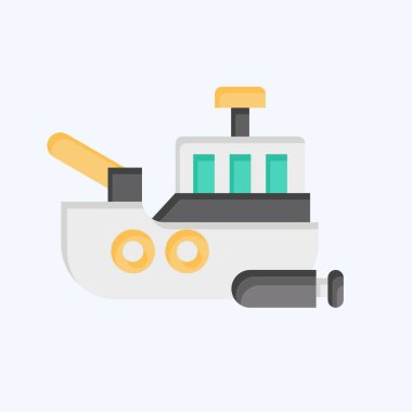 İkon Denizci. Askeri sembolle ilgili. Düz stil. Basit dizayn edilebilir. Basit resimleme