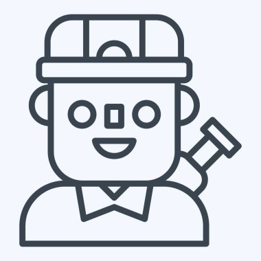 Simgesel Asker. Askeri sembolle ilgili. Sıra tarzı. Basit dizayn edilebilir. Basit resimleme